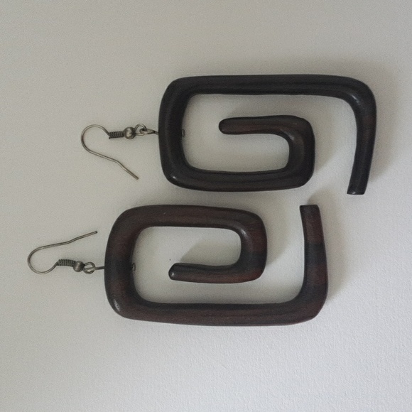 Wood Earrings - Picture 1 of 2